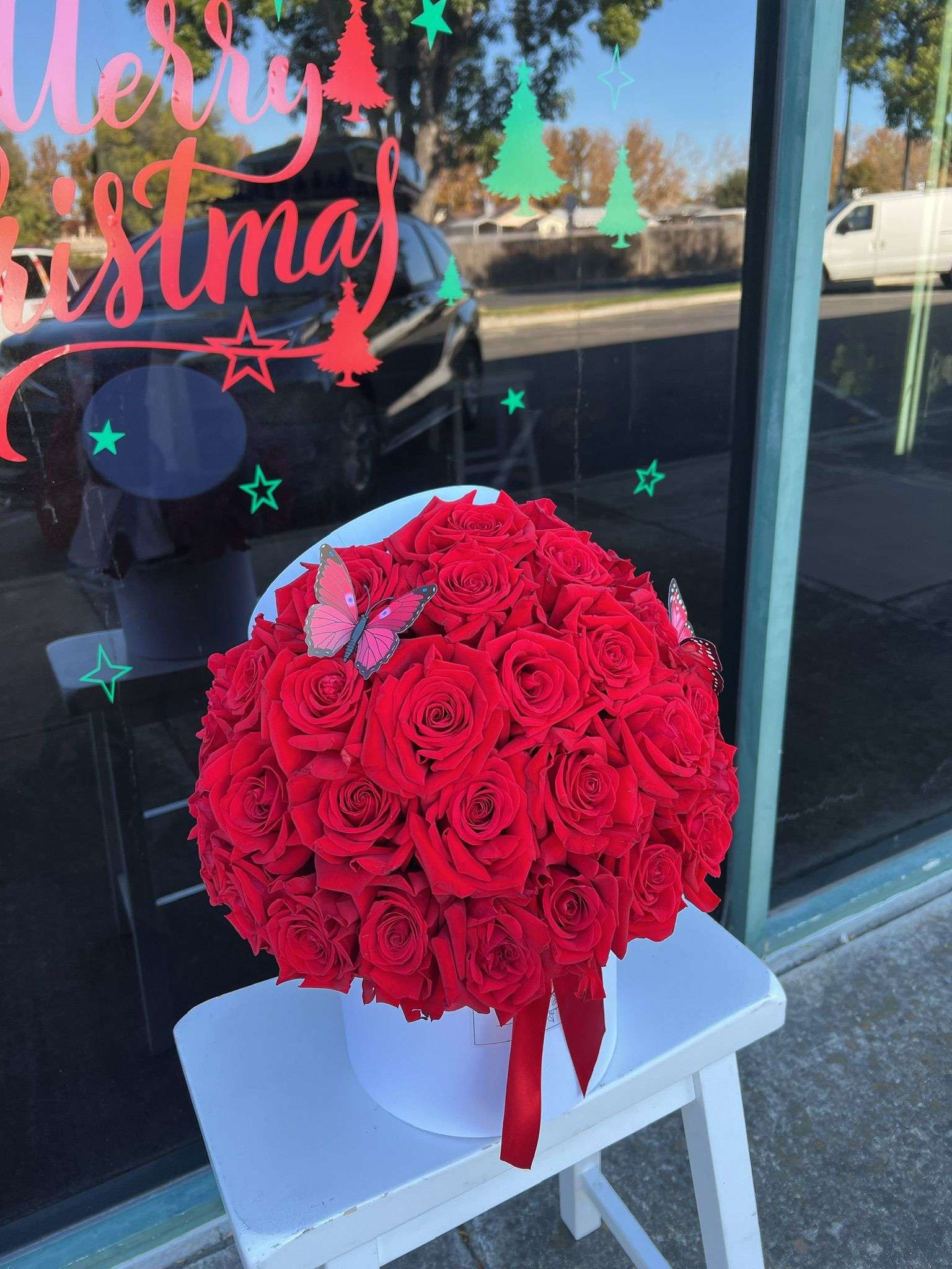 Butterfly red rose flower box 🌹 Flowers By Bee Butterfly red rose flower box 🌹 - Image 3