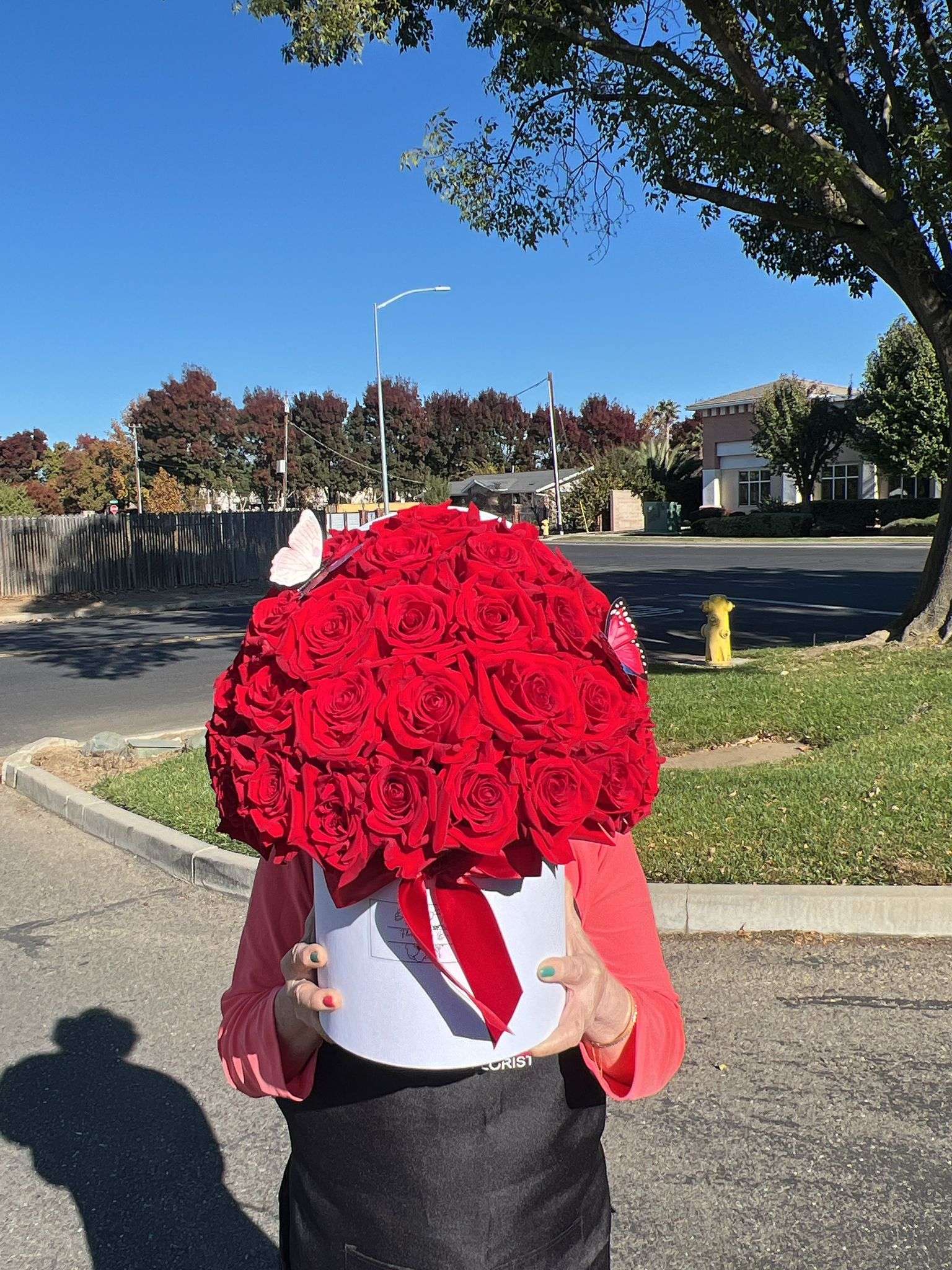 Butterfly red rose flower box 🌹 Flowers By Bee Butterfly red rose flower box 🌹 - Image 4
